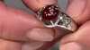Anillo en plata con Granate Hesonita