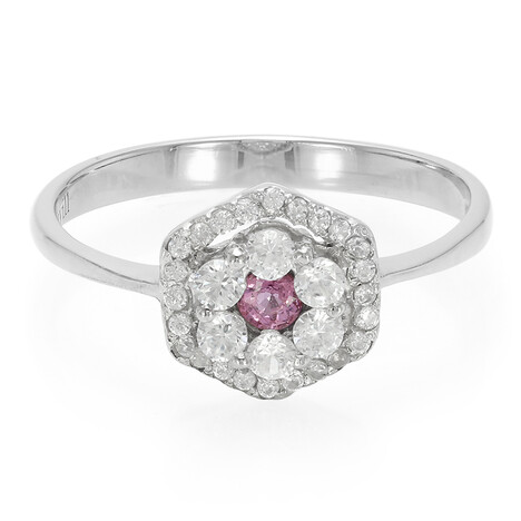 Padparadscha Sapphire Silver Ring