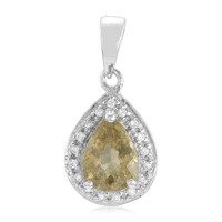 Pendentif en argent et Tourmaline cuprifère