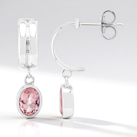 Orecchini in argento con MORGANITE MARROPINO