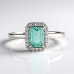 Anello in argento con Smeraldo Color Paraiba