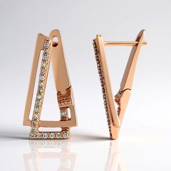 Orecchini in argento con Diamante Argyle Rose de France I1