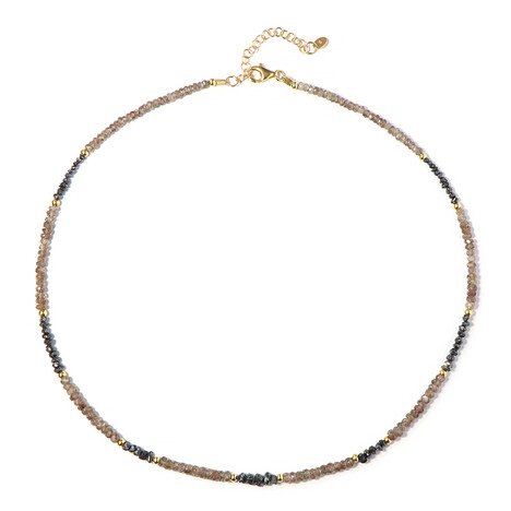 Collar en plata con Zircón cognac