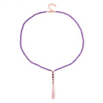 Collar en plata con Calcedonia lavanda (KM by Juwelo)