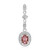 Pinkfarbener Kupfer-Turmalin-Silberanhänger