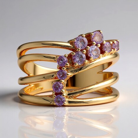 Anello in argento con Ametista
