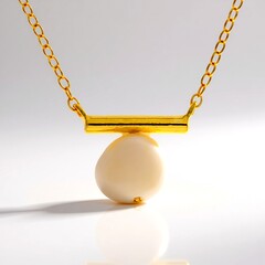 Collana in argento con Perla d'Acqua Dolce Bianca (Joias do Paraíso)