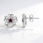 Orecchini in argento con Rodolite