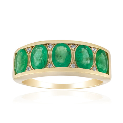 9K Zambian Emerald Gold Ring