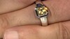 Bague en argent et Zircon jaune