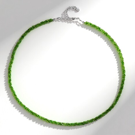 Collana in argento con Diopside Russo