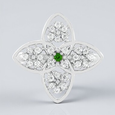 Anello in argento con Diopside Russo