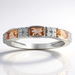 Anillo en plata con Topacio imperial de Ouro Preto