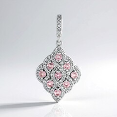 Ciondolo in argento con Tormalina Rosa Nigeriana