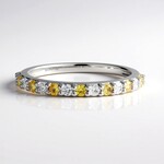 Bague en argent et Saphir jaune