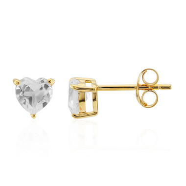 Pendientes en plata con Topacio blanco