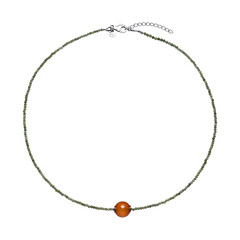 Collar en plata con Cornalina