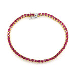 Burmesischer Rubin-Silberarmband (Gems en Vogue)