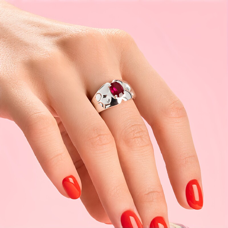 Zilveren ring met een Roshoit (Pallanova)