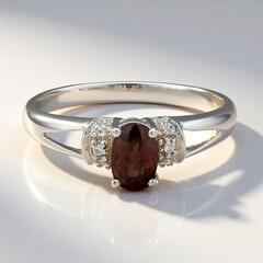Anello in argento con Zircone Cioccolato