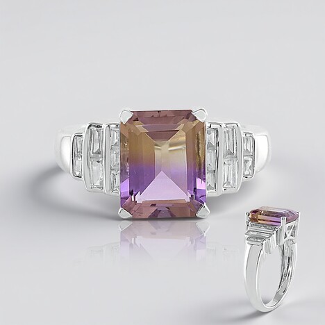 Bague en argent et Amétrine