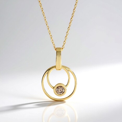 Collana in argento con Diamante Champagne I2