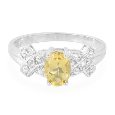 Anello in argento con Quarzo Champagne