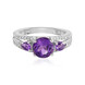 Bague en argent et Améthyste de Zambie