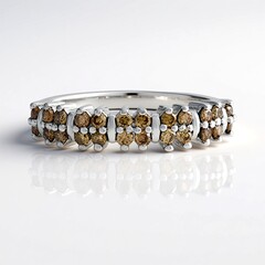 Anello in argento con Diamante Cioccolato I2