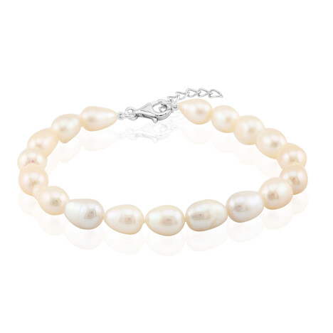 Brazalete en plata con Perla blanca Freshwater (TPC)