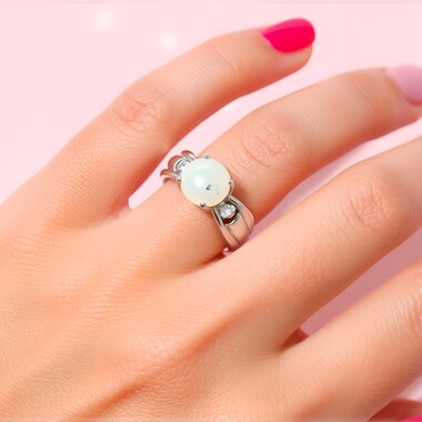 Anello in argento con Agata Dendritica