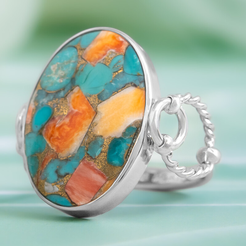 Anillo en plata con Piedra preciosa