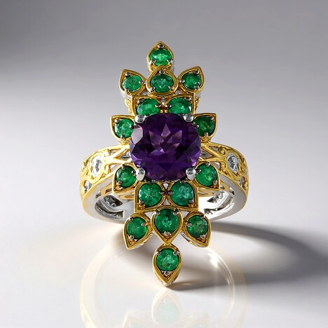 Anello in argento con Ametista (Gems en Vogue)