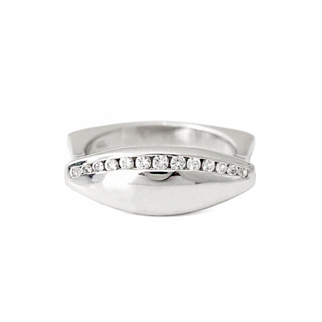 Anillo en plata con Topacio blanco