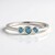 Anello in argento con Diamante Blu I2