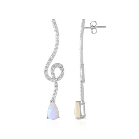 Zilveren oorbellen met Australische opalen