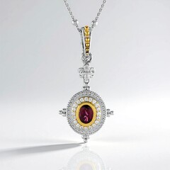 Collana in argento con Granato Malawi (Dallas Prince Designs)
