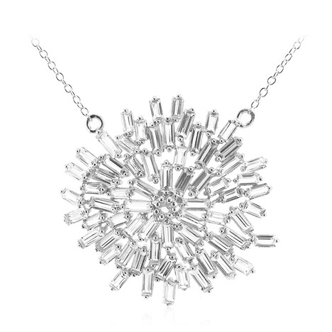 Weißer Topas-Silbercollier