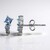 Orecchini in argento con Topazio Blu Svizzero