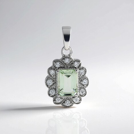 Ciondolo in argento con Ametista Verde