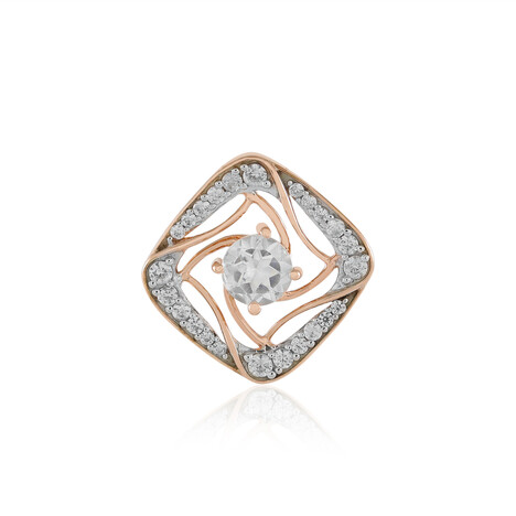 White Topaz Silver Pendant