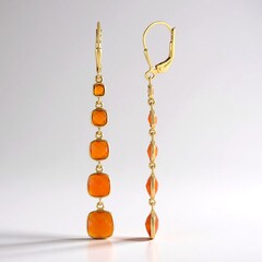 Orecchini in argento con Corniola (KM by Juwelo)