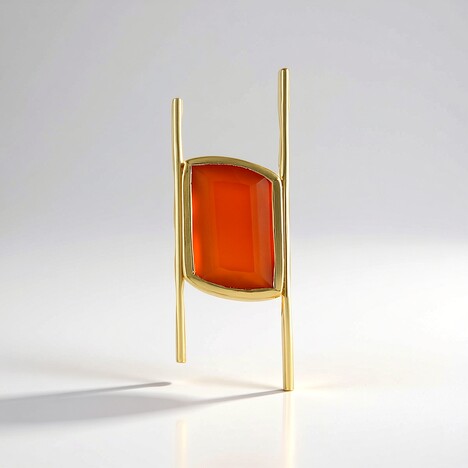 Ciondolo in argento con Onice Rossa (MONOSONO COLLECTION)