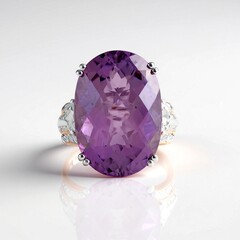 Anello in argento con Ametista Rose de France