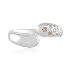 Anello in argento con Diamante Champagne I2 (de Melo)
