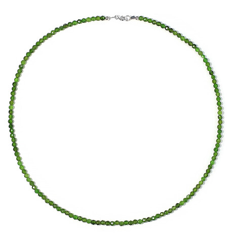 Collier en argent et Diopside de Russie
