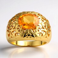 Anello in argento con Citrino (SAELOCANA)