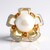 Anello in argento con Perla d'Acqua Dolce Bianca (TPC)