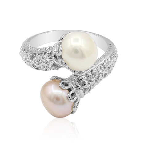 Süßwasserzuchtperlen-Silberring (TPC)