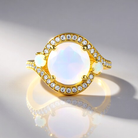 Anello in argento con Opale di Welo